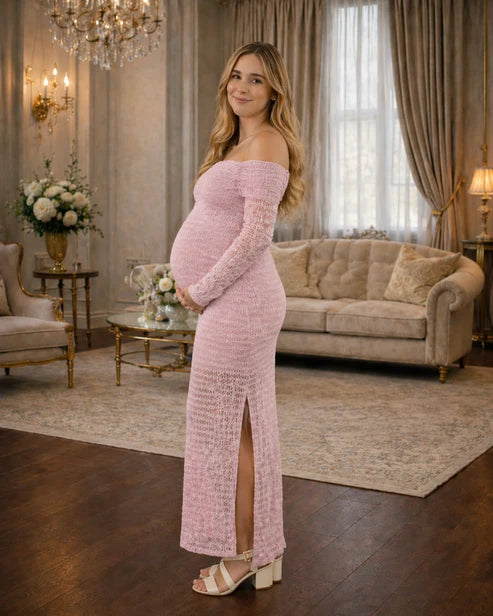 VESTIDO MATERNO BLONDA CELESTE