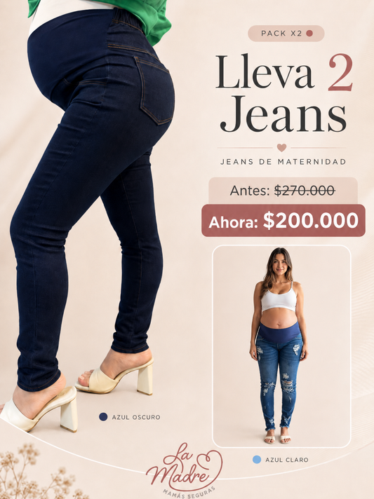 JEAN MATERNO PACK X 2 (OFERTA)