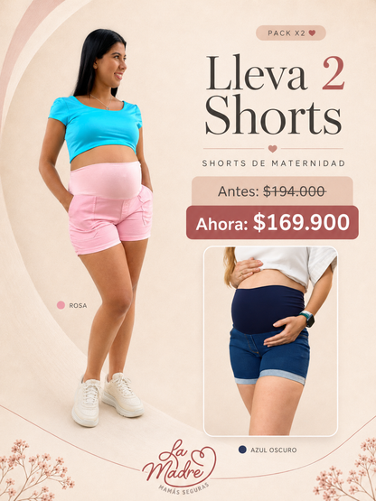 PACK X 2 SHORTS MATERNOS (OFERTA)