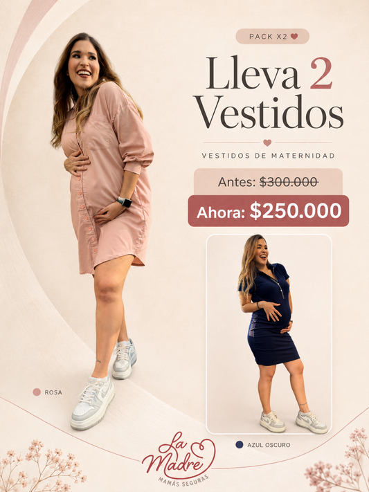 VESTIDO MATERNO PACK X 2 (OFERTA)