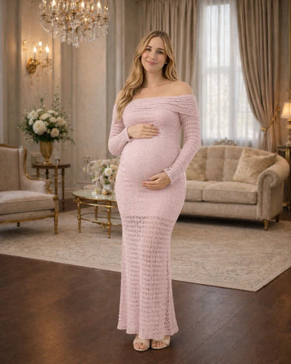 VESTIDO MATERNO BLONDA CELESTE